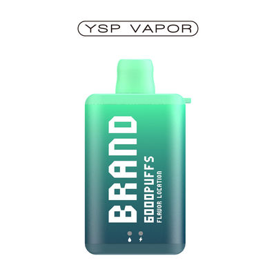 10 мл 6000 Puff Vape E Cigarette Перезаряжаемая одноразовая вапная коробка