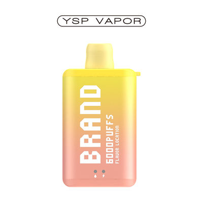 10 мл 6000 Puff Vape E Cigarette Перезаряжаемая одноразовая вапная коробка